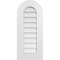 Ekena Millwork Round Top Surface Mount PVC Gable Vent: Non-Functional, w/ 3-1/2"W x 1"P Standard Frame, 14"W x 32"H GVPRT14X3201SN - alternate 1